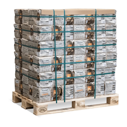REKORD Braunkohlebriketts 900 kg Palette - Dauerbrandgeeignet