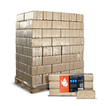 Heizfuxx Weichholzbriketts 960 kg – RUF-Form, 96 x 10 kg, DIN-zertifiziert, Palette