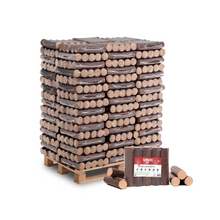 SPARK Holzbriketts rund 960 kg Palette (96 x 10 kg), aus Buchenholz, ohne Zusätze