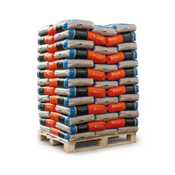Heizfuxx Holzpellets Blau 975 kg Palette – Hartholz Buche & Eiche, DIN A1 zertifiziert